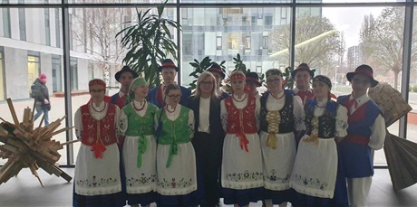 Występ szkolnego zespołu tanecznego "Bursztynki", uświetnił wojewódzkie uroczystości wręczania Stypendiów Prezesa Rady Ministrów.